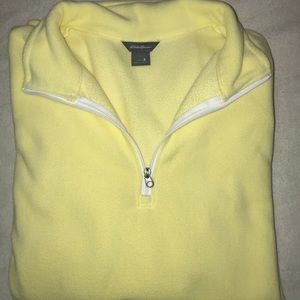 Eddie Bauer, quarter-zip, fleece jacket.